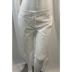 chico’s Cotton Blend Bermuda Shorts, Sz: 1 (US: 8), White, 79-31